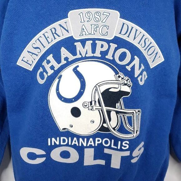 Indianapolis Colts Sweatshirt Vintage 80s 1987 AFC Eastern Division Champions - Picture 2 of 5